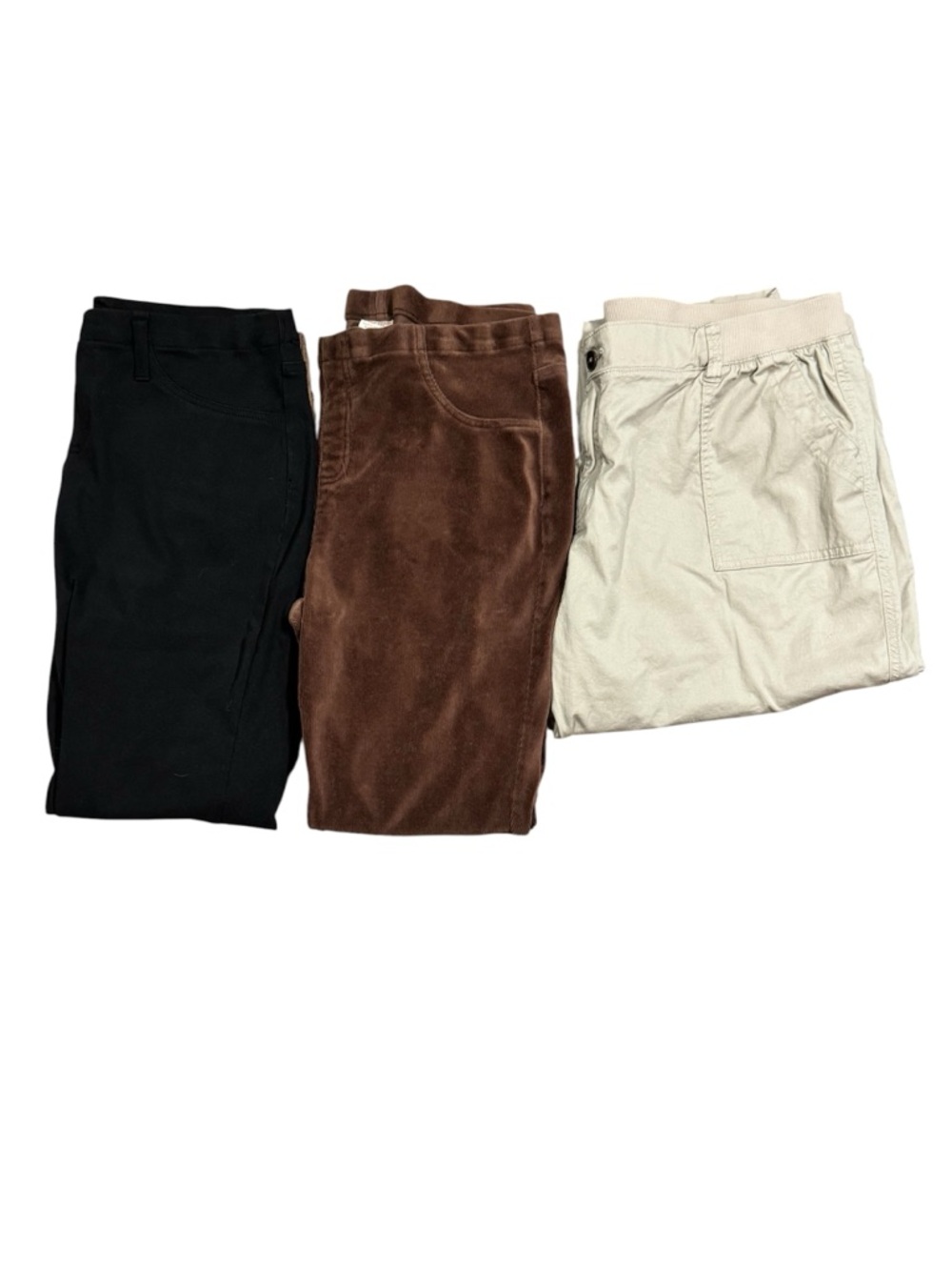 Women’s Triple Pack Leggings & Capri — Black, Brown & Cream